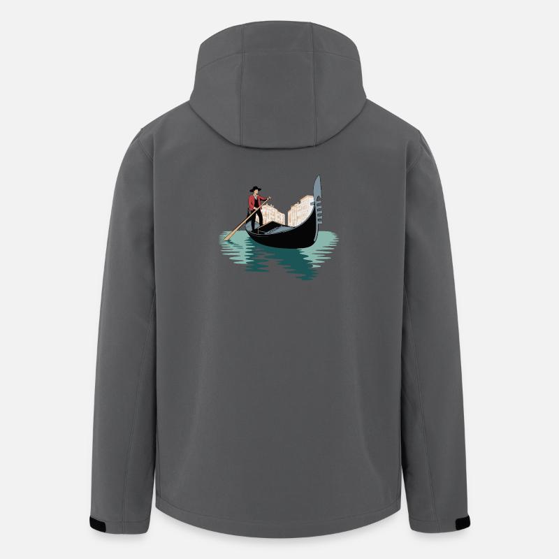 Venezianisches Gondel-Abenteuer - Recycelte Männer Softshell-Jacke von Stanley/Stella - Anthrazit
