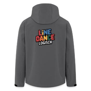 LineDance Logical Colored - Men’s Recycled Softshell Jacket by Stanley/Stella - anthracite - Back - AI Model Male 185 light (185cm)