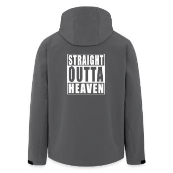 Straight Outta Heaven - Recycelte Männer Softshell-Jacke von Stanley/Stella - Anthrazit - Hinten - AI Model Male 185 light (185cm)