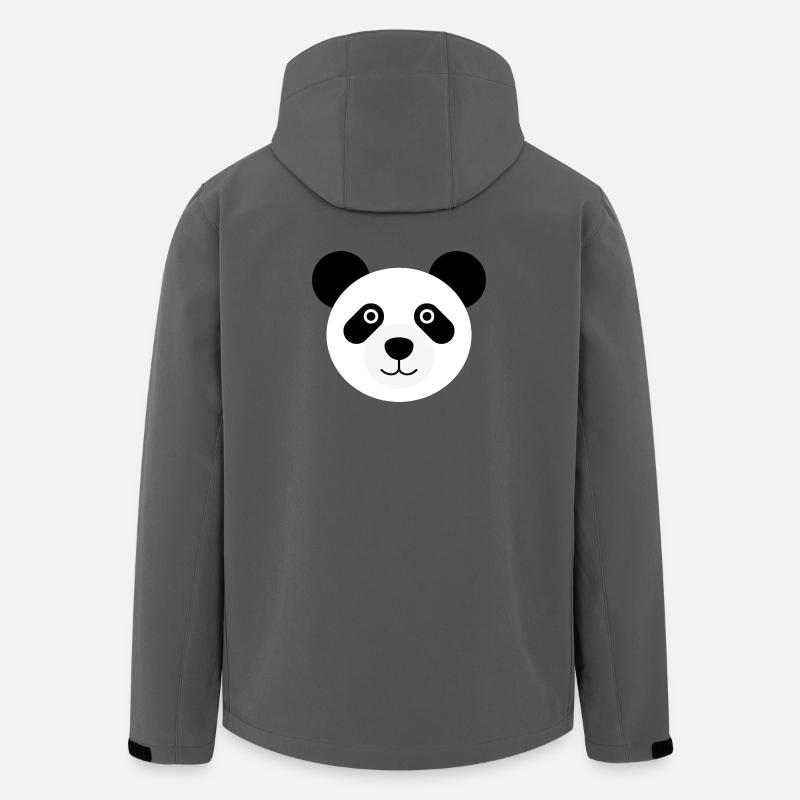 Panda head panda bear - Men’s Recycled Softshell Jacket by Stanley/Stella - anthracite