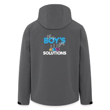 Dieser Junge hat Lösungen - Recycelte Männer Softshell-Jacke von Stanley/Stella - Anthrazit - Hinten - AI Model Male 185 light (185cm)