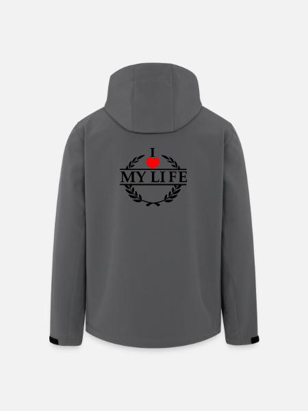 Elsker dit hjerte 020 - Stanley/Stella herre softshelljakke i genanvendt polyester - charcoal