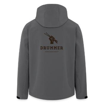 Schlagzeuger, Perkussionist - Recycelte Männer Softshell-Jacke von Stanley/Stella - Anthrazit - Hinten - AI Model Male 185 light (185cm)