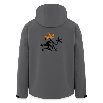 Graffiti Tag JGA Crew King 02 2C - Recycelte Männer Softshell-Jacke von Stanley/Stella - Anthrazit - Hinten - AI Model Male 185 light (185cm)