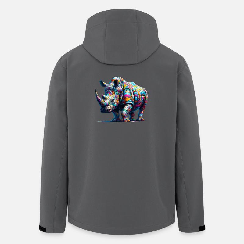 Nashorn - Recycelte Männer Softshell-Jacke von Stanley/Stella - Anthrazit