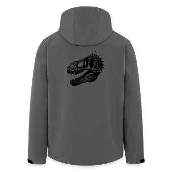 Gaze of Prehistoric Times: Dino Head - Men’s Recycled Softshell Jacket by Stanley/Stella - anthracite - Back - AI Model Male 185 light (185cm)