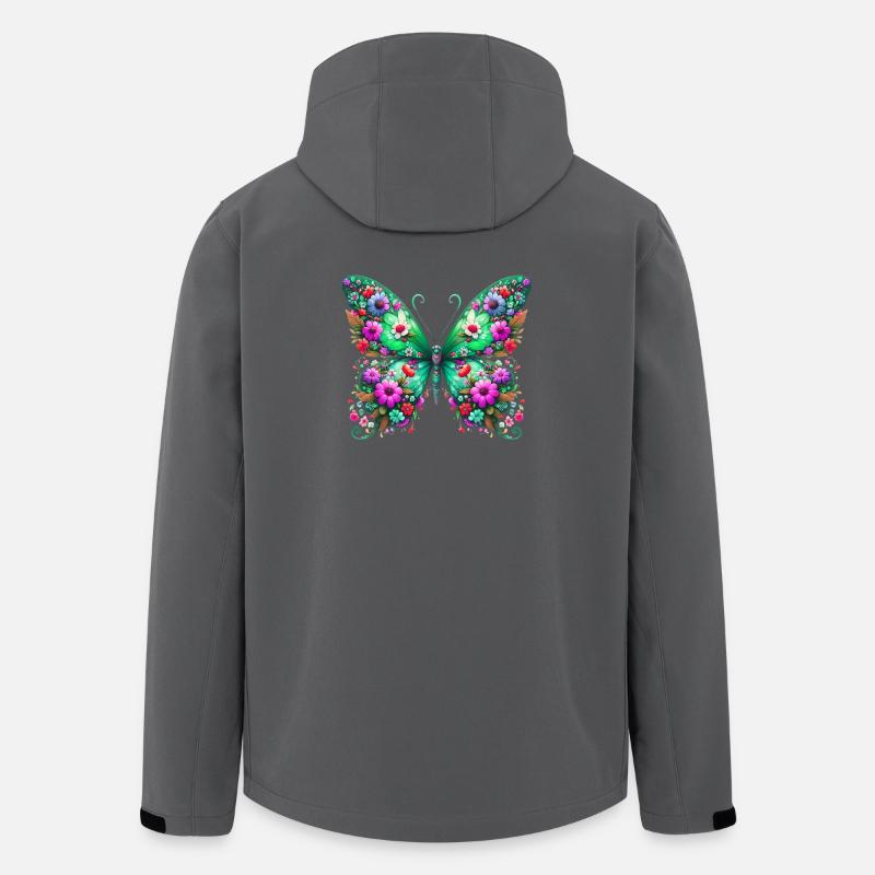 Schmetterling - Recycelte Männer Softshell-Jacke von Stanley/Stella - Anthrazit