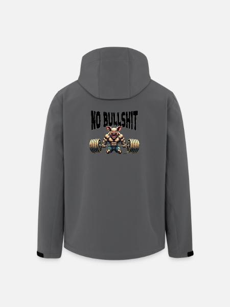 Gym Beast Power - No Bullshit - Recycelte Männer Softshell-Jacke von Stanley/Stella - Anthrazit