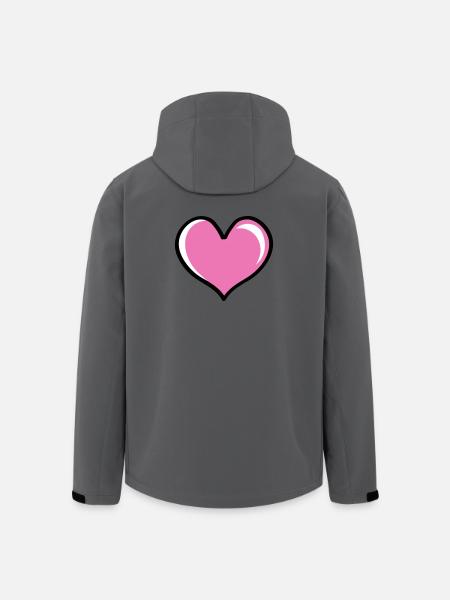 Heart Love - Men’s Recycled Softshell Jacket by Stanley/Stella - anthracite