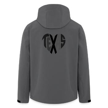 Texas Herz Typografie - Recycelte Männer Softshell-Jacke von Stanley/Stella - Anthrazit - Hinten - AI Model Male 185 light (185cm)