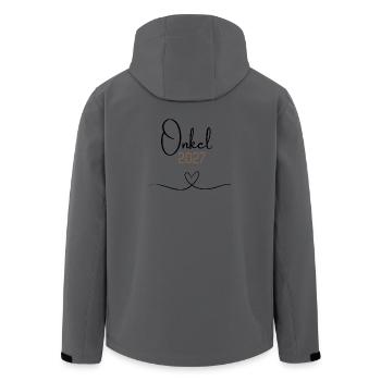 Onkel 2027 – Babyankündigung für den Onkel to be - Recycelte Männer Softshell-Jacke von Stanley/Stella - Anthrazit - Hinten - AI Model Male 185 light (185cm)
