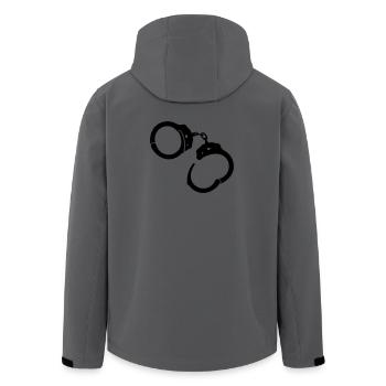 Handschellen Handcuffs - Recycelte Männer Softshell-Jacke von Stanley/Stella - Anthrazit - Hinten - AI Model Male 185 light (185cm)