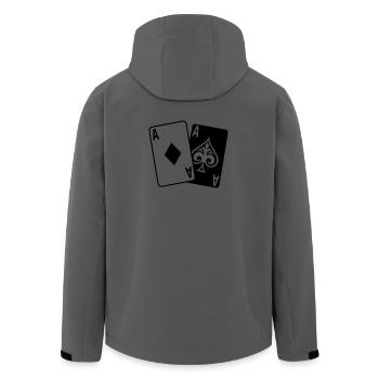 Cartes de poker - Veste softshell homme en polyester recyclé Stanley/Stella - charbon - Dos - AI Model Male 185 light (185cm)