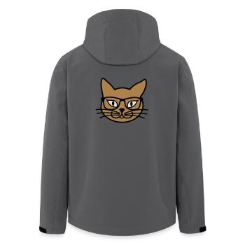 Nerd Kitteh - Recycelte Männer Softshell-Jacke von Stanley/Stella - Anthrazit - Hinten - AI Model Male 185 light (185cm)