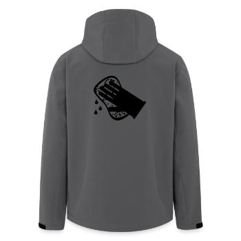 Lave-glace plus propre - Veste softshell homme en polyester recyclé Stanley/Stella - charbon - Dos - AI Model Male 185 light (185cm)