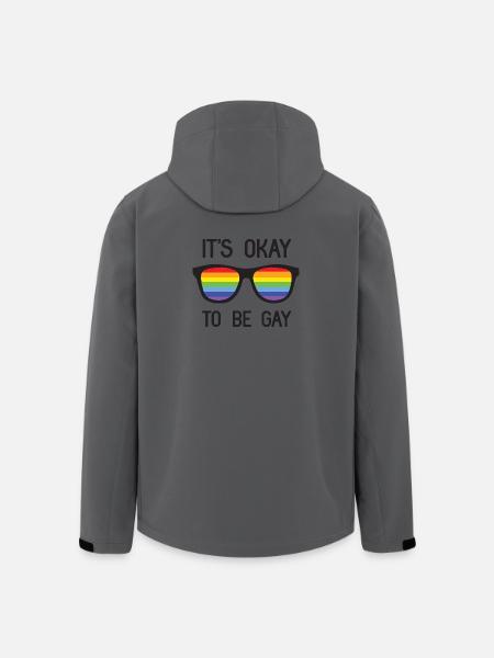 Pride Month - Es ist okay, schwul zu sein - Recycelte Männer Softshell-Jacke von Stanley/Stella - Anthrazit