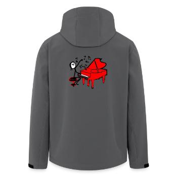 Stickmen Red Piano - Men’s Recycled Softshell Jacket by Stanley/Stella - anthracite - Back - AI Model Male 185 light (185cm)