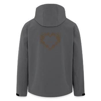 Hopfenherz - Volksfest Design mit Ornament - Recycelte Männer Softshell-Jacke von Stanley/Stella - Anthrazit - Hinten - AI Model Male 185 light (185cm)