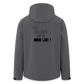 Toi stupide musique forte - Veste softshell homme en polyester recyclé Stanley/Stella - charbon - Dos - AI Model Male 185 light (185cm)
