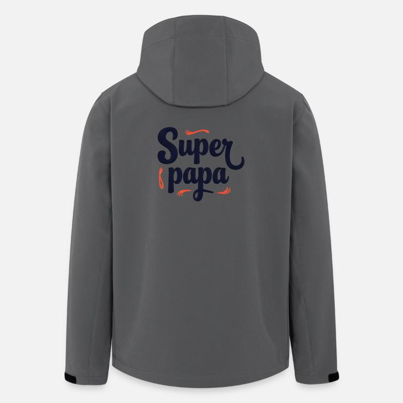 Super Dad Script Sewing - Men’s Recycled Softshell Jacket by Stanley/Stella - anthracite