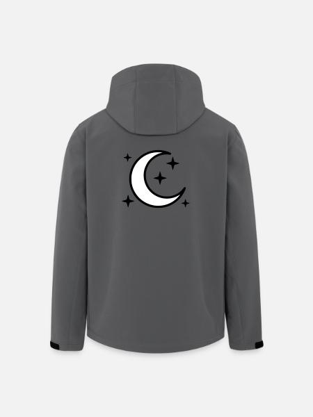 Crescent Moon & Stars | Magic Night - Men’s Recycled Softshell Jacket by Stanley/Stella - anthracite
