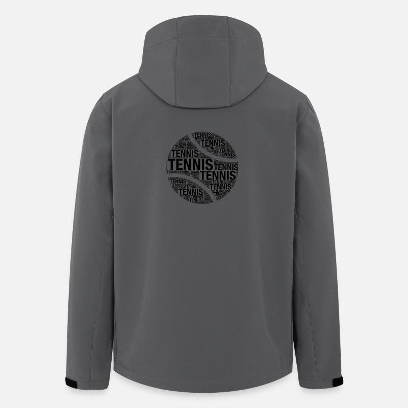 Tennisball-Wortdesign - Recycelte Männer Softshell-Jacke von Stanley/Stella - Anthrazit