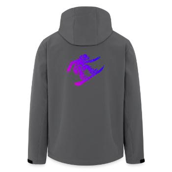 Statement für alle Snowboard für Frauen - Recycelte Männer Softshell-Jacke von Stanley/Stella - Anthrazit - Hinten - AI Model Male 185 light (185cm)