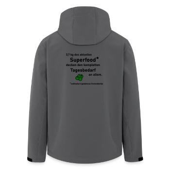 Tagesbedarf Superfood - Recycelte Männer Softshell-Jacke von Stanley/Stella - Anthrazit - Hinten - AI Model Male 185 light (185cm)