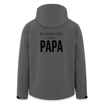 Papa - Recycelte Männer Softshell-Jacke von Stanley/Stella - Anthrazit - Hinten - AI Model Male 185 light (185cm)