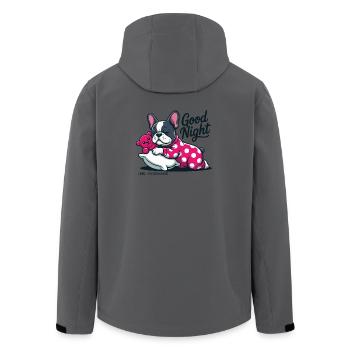 Good Night Emma French Bulldog Sleeping - Men’s Recycled Softshell Jacket by Stanley/Stella - anthracite - Back - AI Model Male 185 light (185cm)