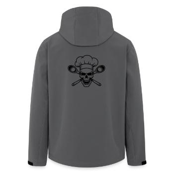 BBQ Chef Skull - Men’s Recycled Softshell Jacket by Stanley/Stella - anthracite - Back - AI Model Male 185 light (185cm)