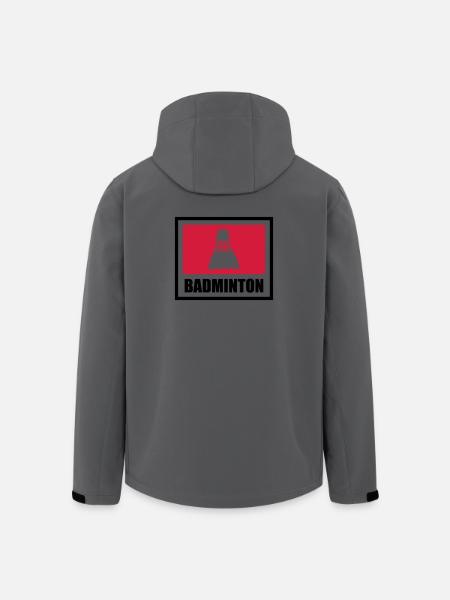 Badminton - Veste softshell homme en polyester recyclé Stanley/Stella - charbon