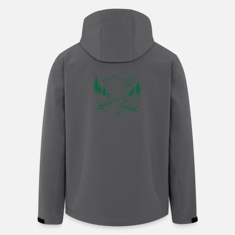 Gebirge - Recycelte Männer Softshell-Jacke von Stanley/Stella - Anthrazit