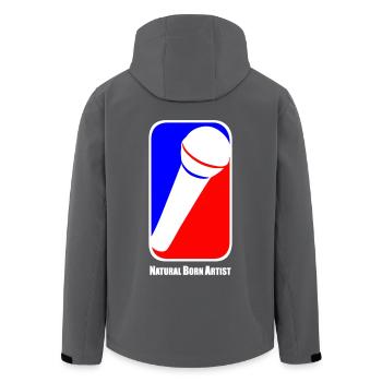 NBArtist Natural Born Artist Vollblutmusiker Hoch - Recycelte Männer Softshell-Jacke von Stanley/Stella - Anthrazit - Hinten - AI Model Male 185 light (185cm)