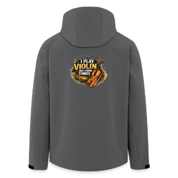 Cadeau pour le violoniste - Veste softshell homme en polyester recyclé Stanley/Stella - charbon - Dos - AI Model Male 185 light (185cm)