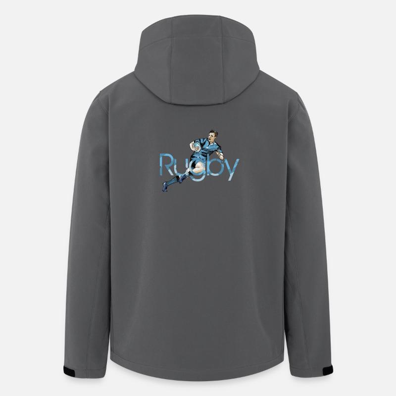 Rugby - Recycelte Männer Softshell-Jacke von Stanley/Stella - Anthrazit