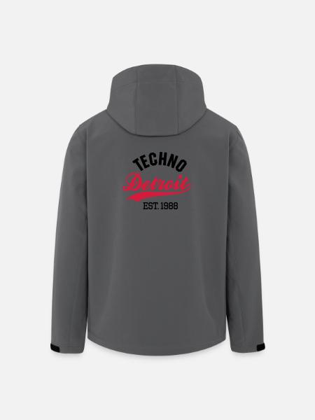 Techno Detroit est.1988 - Men’s Recycled Softshell Jacket by Stanley/Stella - anthracite