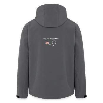 Hé, tu as laissé tomber ça - Veste softshell homme en polyester recyclé Stanley/Stella - charbon - Dos - AI Model Male 185 light (185cm)