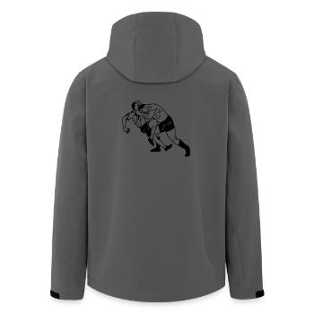 Coup de tête - Veste softshell homme en polyester recyclé Stanley/Stella - charbon - Dos - AI Model Male 185 light (185cm)