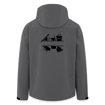 Cleaning tool logo transparent - Men’s Recycled Softshell Jacket by Stanley/Stella - anthracite - Back - AI Model Male 185 light (185cm)