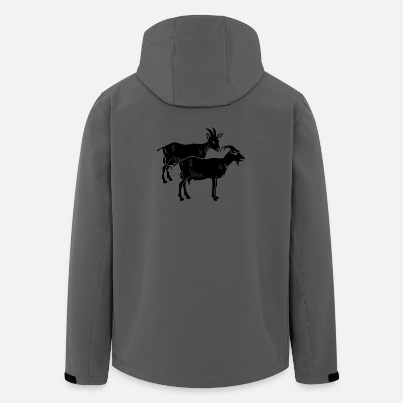 Image de deux ombres de chèvre - Veste softshell homme en polyester recyclé Stanley/Stella - charbon