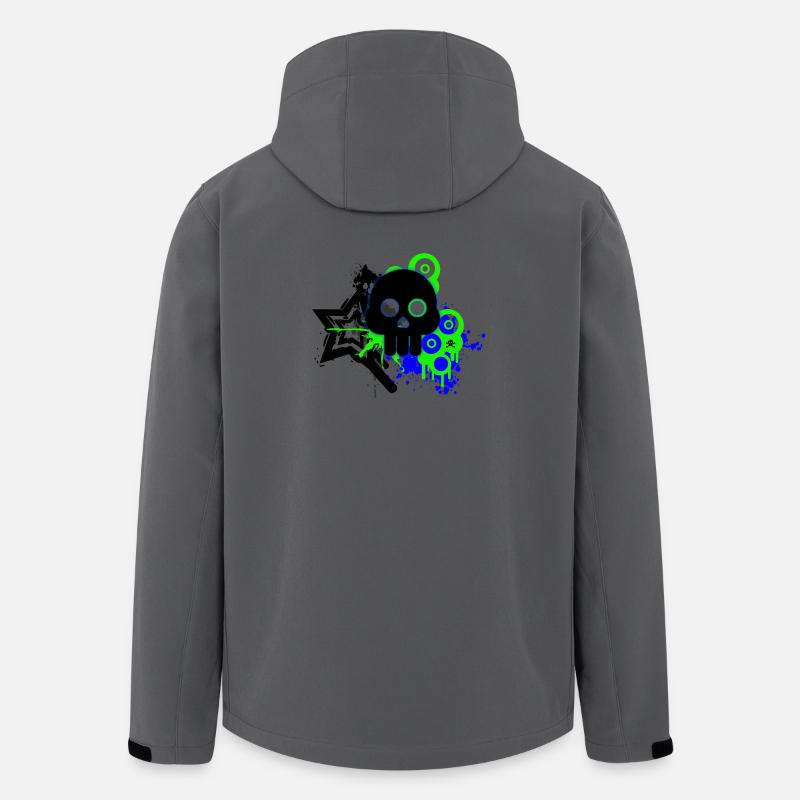 Neon Schädel Spritzer - Recycelte Männer Softshell-Jacke von Stanley/Stella - Anthrazit