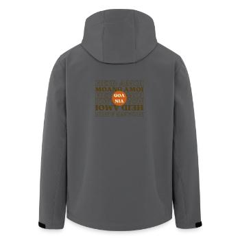 heid amoi moang amoi goa nia - heute morgen nie - Recycelte Männer Softshell-Jacke von Stanley/Stella - Anthrazit - Hinten - AI Model Male 185 light (185cm)