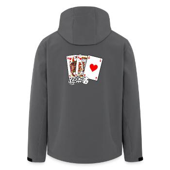 Cartes et dés - Veste softshell homme en polyester recyclé Stanley/Stella - charbon - Dos - AI Model Male 185 light (185cm)
