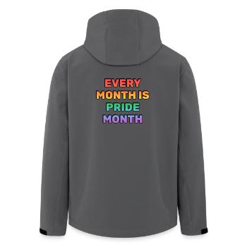 Jeder Monat ist Stolz-Monat - Recycelte Männer Softshell-Jacke von Stanley/Stella - Anthrazit - Hinten - AI Model Male 185 light (185cm)