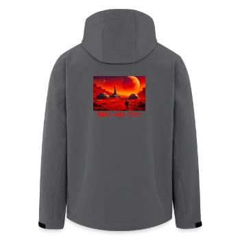 Mars Story: Red World Exploration - Men’s Recycled Softshell Jacket by Stanley/Stella - anthracite - Back - AI Model Male 185 light (185cm)