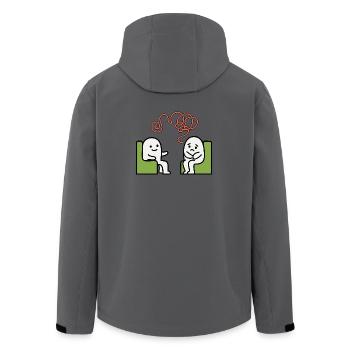 Psychotherapie – Psyche Illustration - Recycelte Männer Softshell-Jacke von Stanley/Stella - Anthrazit - Hinten - AI Model Male 185 light (185cm)
