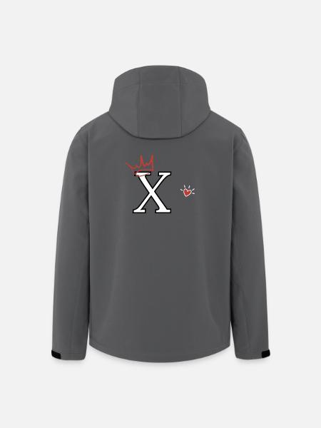 Letter x Heart Crown - Men’s Recycled Softshell Jacket by Stanley/Stella - anthracite