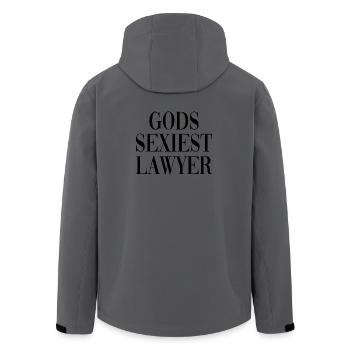 Anwalt Jurist Lustiger Spruch - Recycelte Männer Softshell-Jacke von Stanley/Stella - Anthrazit - Hinten - AI Model Male 185 light (185cm)