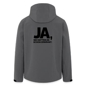 schon erwähnt  - Recycelte Männer Softshell-Jacke von Stanley/Stella - Anthrazit - Hinten - AI Model Male 185 light (185cm)